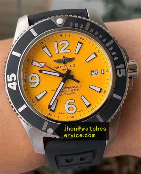 yellow breitling replica